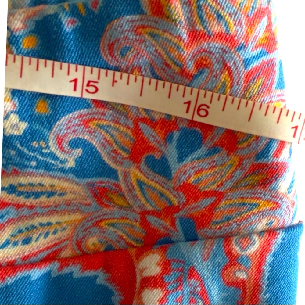 J. McLaughlin Blue and Pink Knee-Length Pencil Skirt Size 12 - Picture 6 of 7